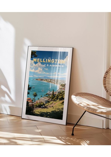 Çerçevesiz Poster Wellington Sahil Manzarası Sanatsal