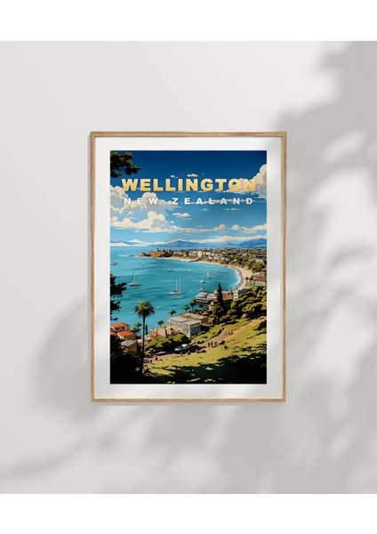 Çerçevesiz Poster Wellington Sahil Manzarası Sanatsal