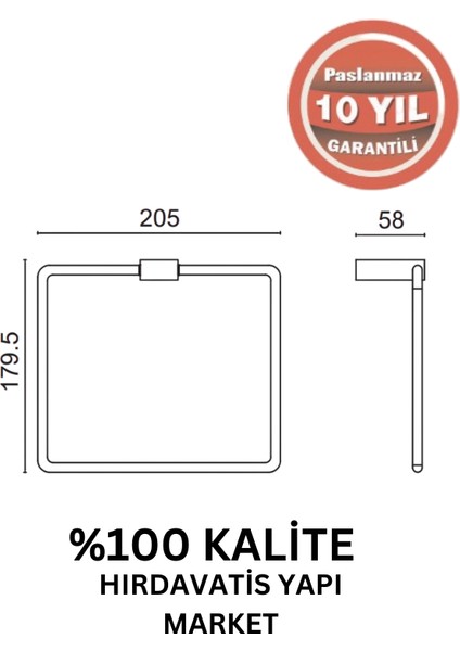 Paslanmaz Pirinç Titanik Kare Havluluk Altın Sarı Gold fiyatları