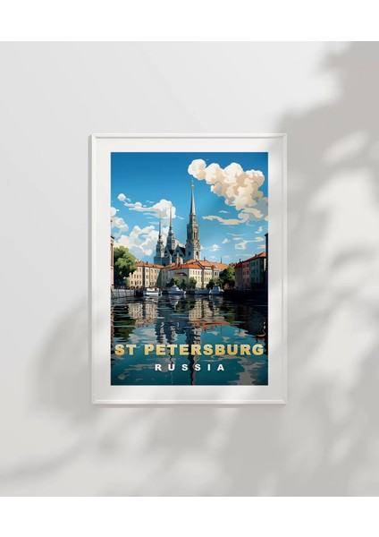 Çerçevesiz Poster St. Petersburg Kanal Manzarası