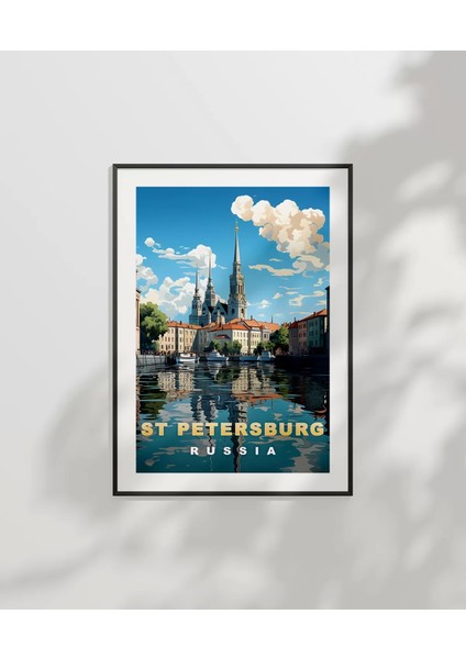 Çerçevesiz Poster St. Petersburg Kanal Manzarası