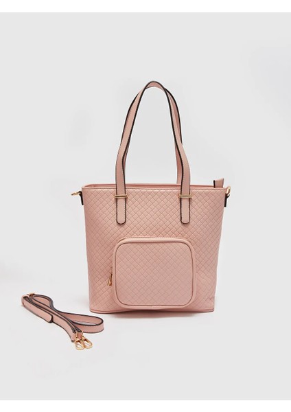 Lcw Accessorıes Pudra Pembe Deri Görünümlü Kadın Kol Çantası