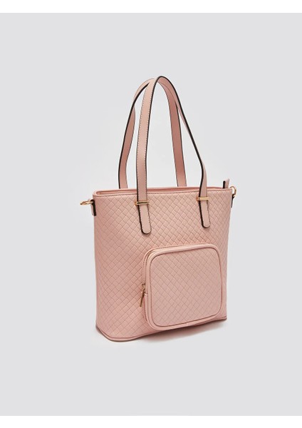 Lcw Accessorıes Pudra Pembe Deri Görünümlü Kadın Kol Çantası fiyatları
