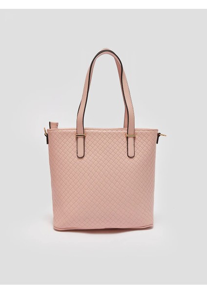 Lcw Accessorıes Pudra Pembe Deri Görünümlü Kadın Kol Çantası modelleri