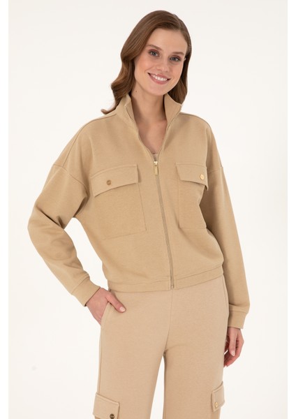 Kadın Kum Sweatshirt 50299001-VR085