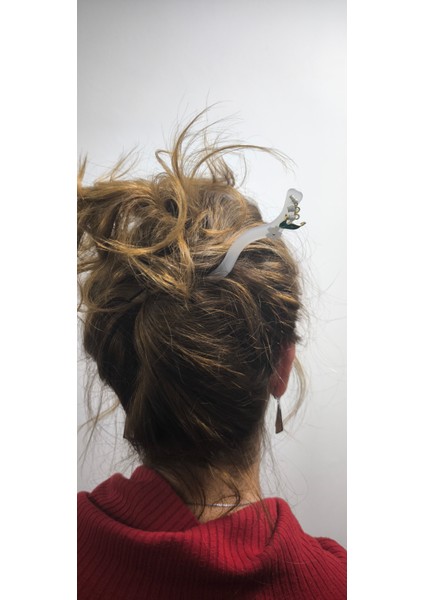 Zarafeti Tamamlayan Geleneksel Çin Tarzı Çiçekli Beyaz Renkli Şık Saç Iğneleri / Tokaları - Her Anınıza Şıklık Katın! fırsatları