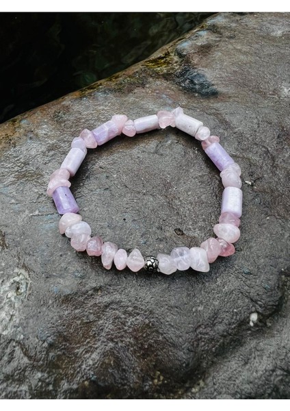 Sertifikalı Ametrin & Pembe Kuvars Tasarım Bileklik Orijinal Doğal Taş Aaa Kalite modelleri