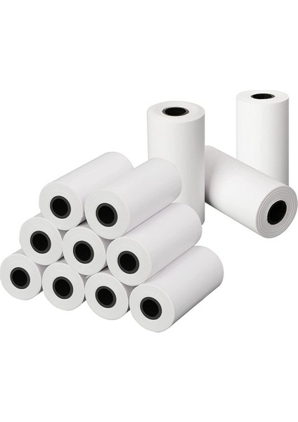 Çocuk Kamera Baskı Kağıdı, 12'li Rulo 57X30MM Çekirdekli Fotoğraf Baskı Termal Kağıt Ruloları Anında Baskı Kamera Dolum