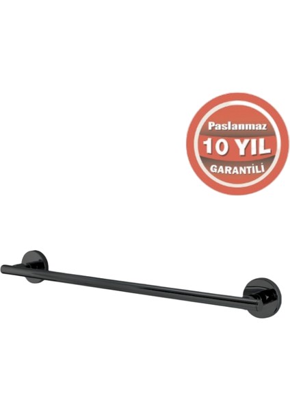 Paslanmaz Pirinç Flora Uzun Havluluk 60CM Mat Siyah