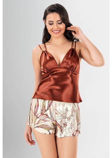 Kadın Ipek Saten 3 Parça Sabahlıklı Şortlu Ipek Saten Takımı Sardena Sardenalingerie fiyatları