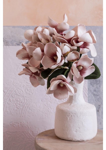 Yapay Lüx Lateks Manolya Demeti 33CM Açık Kahve 7 Kafa fiyatları