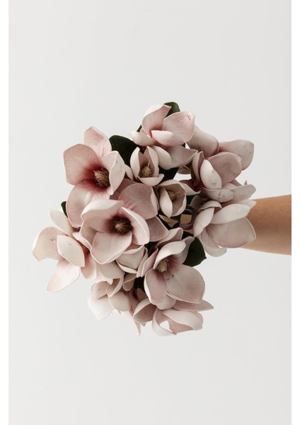 Yapay Lüx Lateks Manolya Demeti 33CM Açık Kahve 7 Kafa modelleri