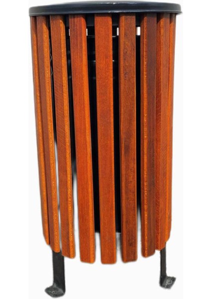 Kapaklı Ahşap Kaplamalı Metal Dış Mekan Bahçe Çöp Kovası-Kapıönü modelleri