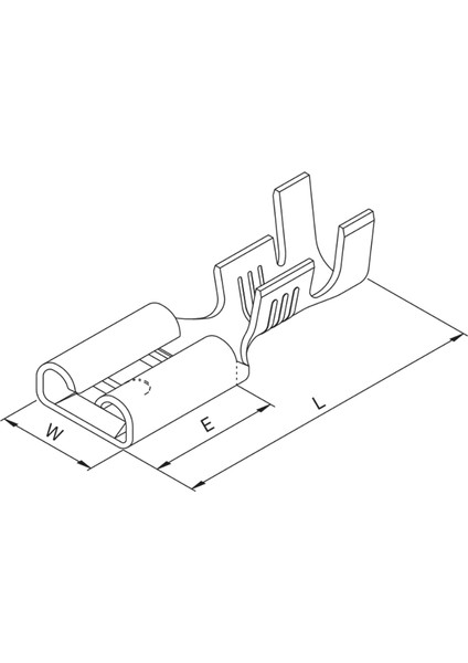 10 Adet 4,8 mm Dişi Fiş Tırnaksız Terminal Kablo Ucu SF2D
