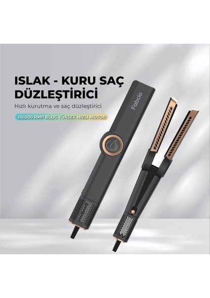 Airflow Saç Düzleştirici (Siyah/gold)