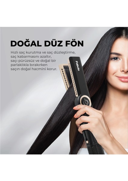 Airflow Saç Düzleştirici (Siyah/gold)