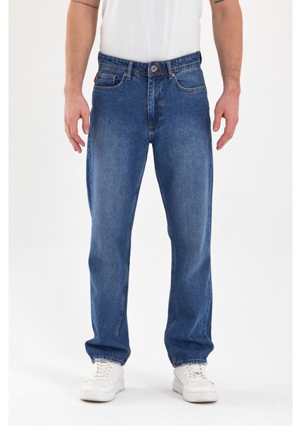 Erkek Baggy Kot Pantolon Mavi Renk B481-11 modelleri