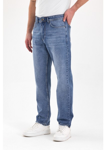 Erkek Baggy Kot Pantolon Açık Mavi Renk B481-10 fırsatları