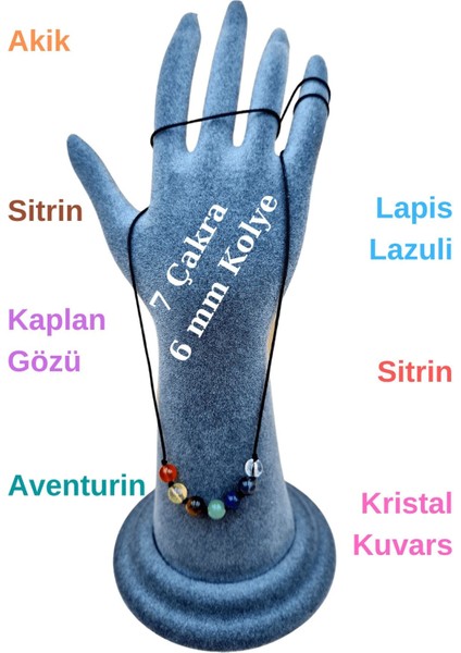 Sertifikalı Doğal 7 Çakra Tasarım Kolye