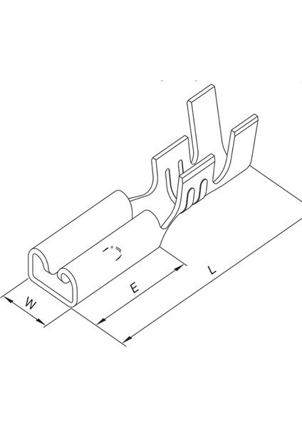 10 Adet 2,8mm Dişi Fiş Tırnaksız Terminal Kablo Ucu Sf1/2d