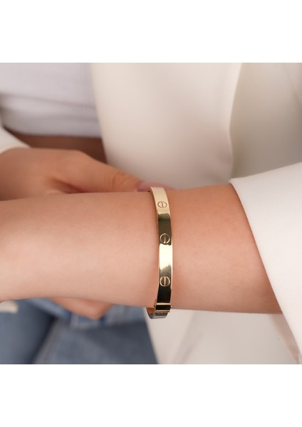 Modern Kelepçe Bileklik Düz Kalın Model 925 Ayar Gümüş Bileklik