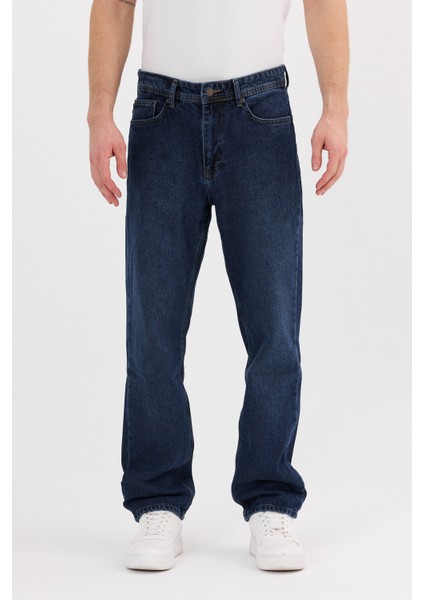 Erkek Baggy Kot Pantolon Koyu Mavi Renk B482-13