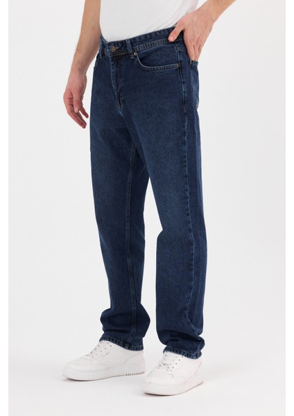 Erkek Baggy Kot Pantolon Koyu Mavi Renk B482-13