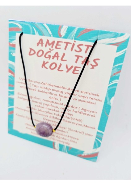 Sertifikalı Doğal Ametist Taşı Kolye Ayarlanabilir Orijinal Doğal Taş Çok Fonksiyonlu Kolye indirimleri