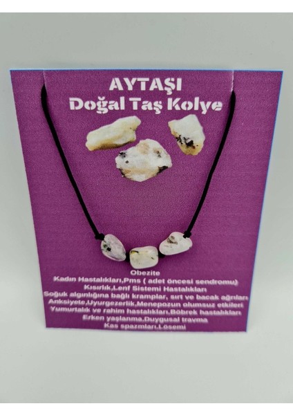 Sertifikalı Aytaşı (Zayıflama Taşı) Kolye Orijinal Doğal Taş Sürpriz Hediyeli