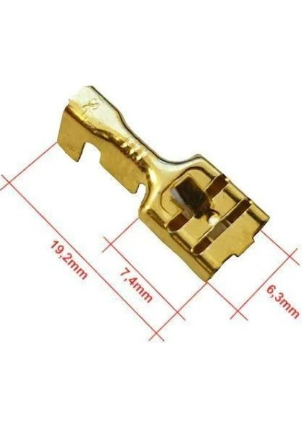 10 Adet 6,3 mm Dişi Fiş Tırnaklı Terminal Kablo Ucu SF1D