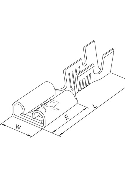 10 Adet 6,3 mm Dişi Fiş Tırnaklı Terminal Kablo Ucu SF1D