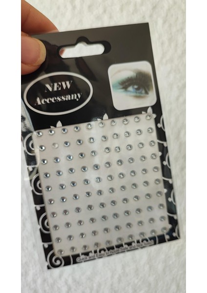 100 Adet Kendinden Yapışkanlı Tek Ölçü Yüz, Göz, Saç, Vücut ve Tırnak Taş Sticker