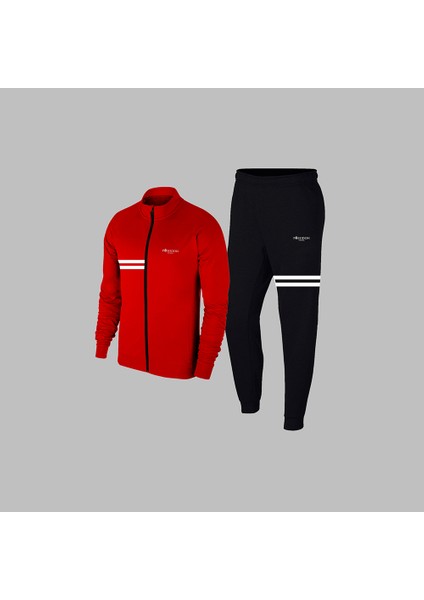 Yeni Seri Büyük Beden Erkek Kırmızı Supra Penye Kumaş Kişiye Özel Şık Tasarım Eşofman Takımı (4xl- 10XL)