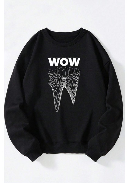 Savage Baskılı Kadın/erkek Siyah Bisiklet Yaka Pamuklu Sweatshirt