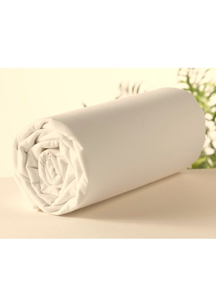 Pamuklu Ekru 160 x 200+2*(50 x 70) Çift Kişilik Lastikli Çarşaf ve Yastık Kılıfı Seti