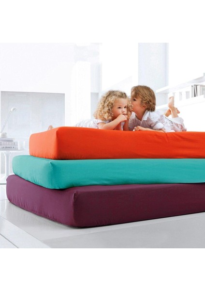Pamuklu Ekru 160 x 200+2*(50 x 70) Çift Kişilik Lastikli Çarşaf ve Yastık Kılıfı Seti