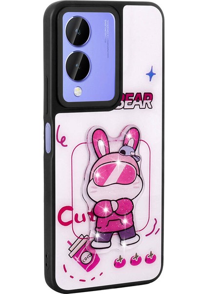 Vivo Y17S Kılıf Parlayan Kabartmalı İkonik Figürlü Amas Silikon Kapak modelleri