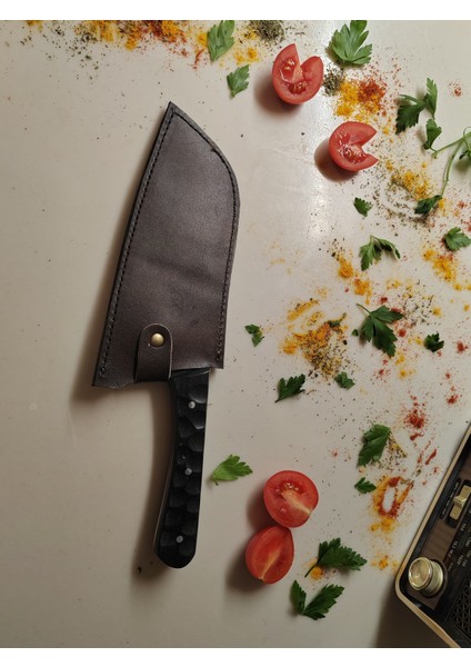Ardabey Özel Üretim Mikarte Saplı Dövme El Işçiliği Santoku Şef Bıçağı modelleri