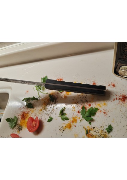 Ardabey Özel Üretim Mikarte Saplı Dövme El Işçiliği Santoku Şef Bıçağı fırsatları