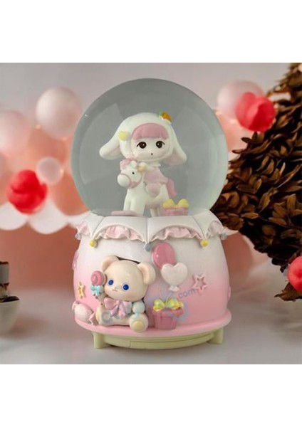 Deniz Kızı Temalı Büyük Boy Müzikli Işıklı Kar Küresi