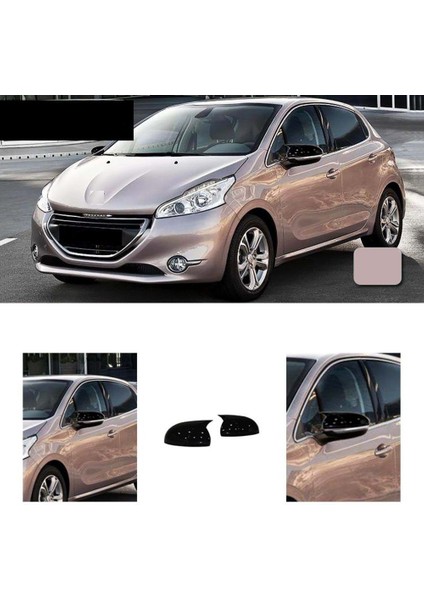 Peugeot 208 Batman Yarasa Ayna Kapağı Piona Black Abs 2012 - 2018