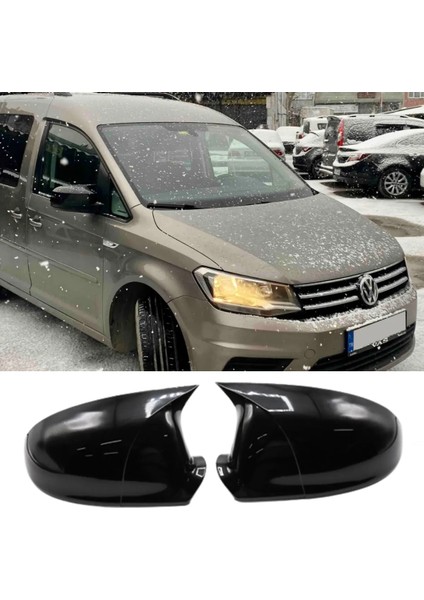 Vw Caddy Mk3 Batman Yarasa Ayna Kapağı Piona Black Abs 2015 - 2020