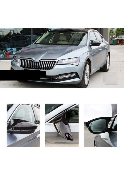 Skoda Superb B8 Batman Yarasa Ayna Kapağı Piona Black Abs 2015-2021 modelleri