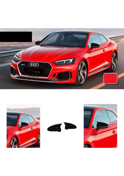 Audi A5 B9 Batman Yarasa Sinyalli Ayna Kapağı Piano Black Abs 2016-2020