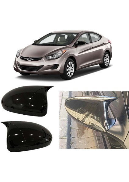 Hyundai Elantra Sinyalsiz Batman Yarasa Ayna Kapağı Piona Black Abs 2011-2015