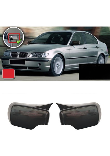 Bmw E46 Batman Yarasa Ayna Kapağı Piona Black Abs 1998 - 2005