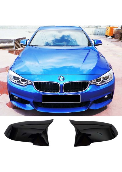 Bmw F33 - F34 - F36 M4 Yapıştırma Batman Yarasa Ayna Kapağı Piona Black Abs 2013-2020