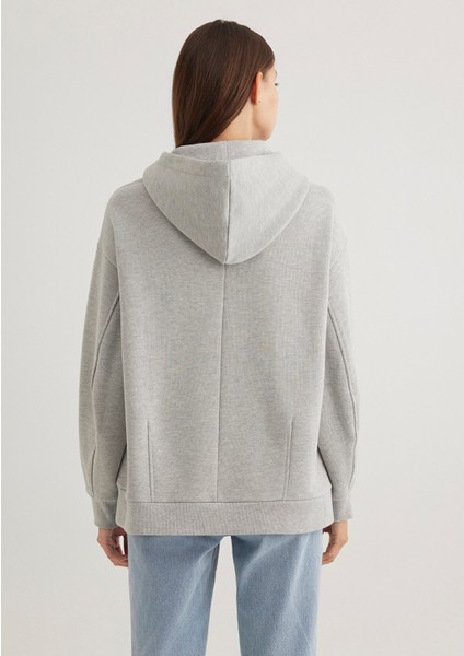 Kapüşonlu Gri SWEATSHIRT1S10186-83096