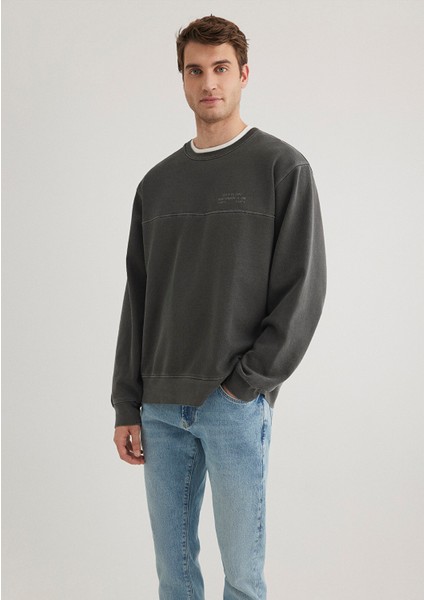 Bisiklet Yaka Gri SWEATSHIRT0S10337-70092