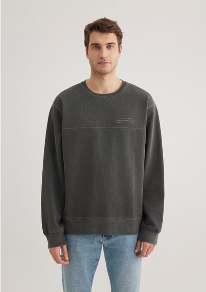 Bisiklet Yaka Gri SWEATSHIRT0S10337-70092